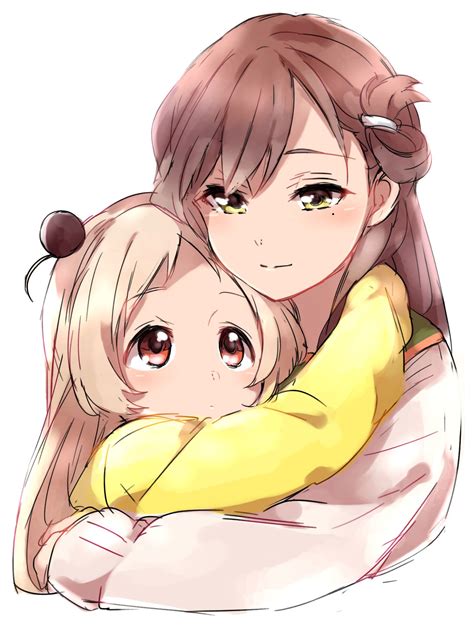 mother and daughter hugging|mom and daughter hugging anime.